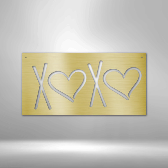 XOXO Steel Sign Laser Cut Powder Coated Home & Office Metal Wall Decor Multiple